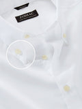 White Solid Full Sleeve Single Cuff Tailored Fit Classic Formal Luxury Cotton Without Pocket Shirt