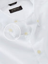 White Solid Full Sleeve Single Cuff Tailored Fit Classic Formal Luxury Cotton Shirt