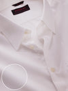 White Solid Full Sleeve Single Cuff Slim Fit Classic Formal Luxury Cotton Shirt