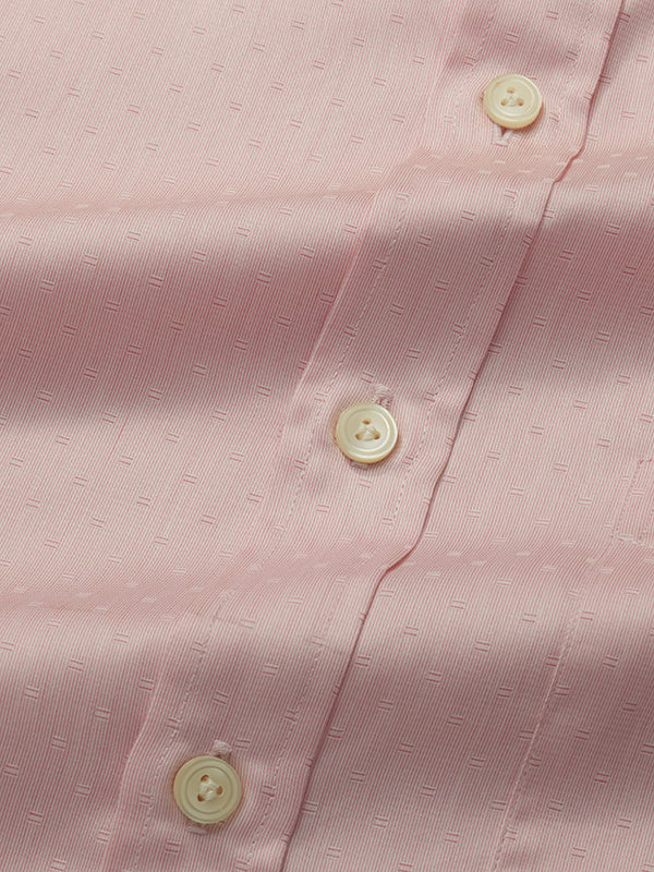 Marchetti Pink Solid Half Sleeve Classic Fit Semi Formal Cotton Shirt