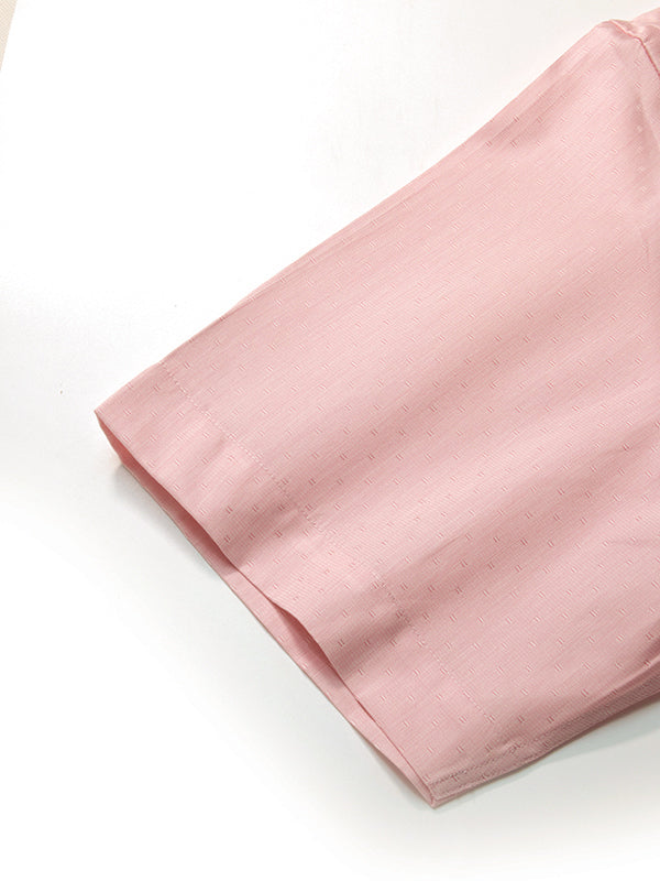 Marchetti Pink Solid Half Sleeve Classic Fit Semi Formal Cotton Shirt