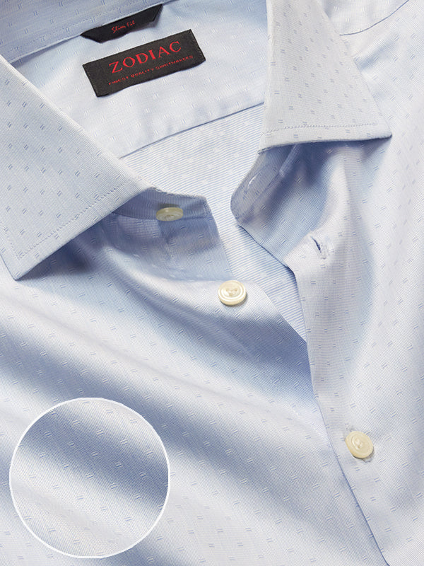 Marchetti Sky Solid Full Sleeve Single Cuff Slim Fit Classic Formal Cotton Shirt