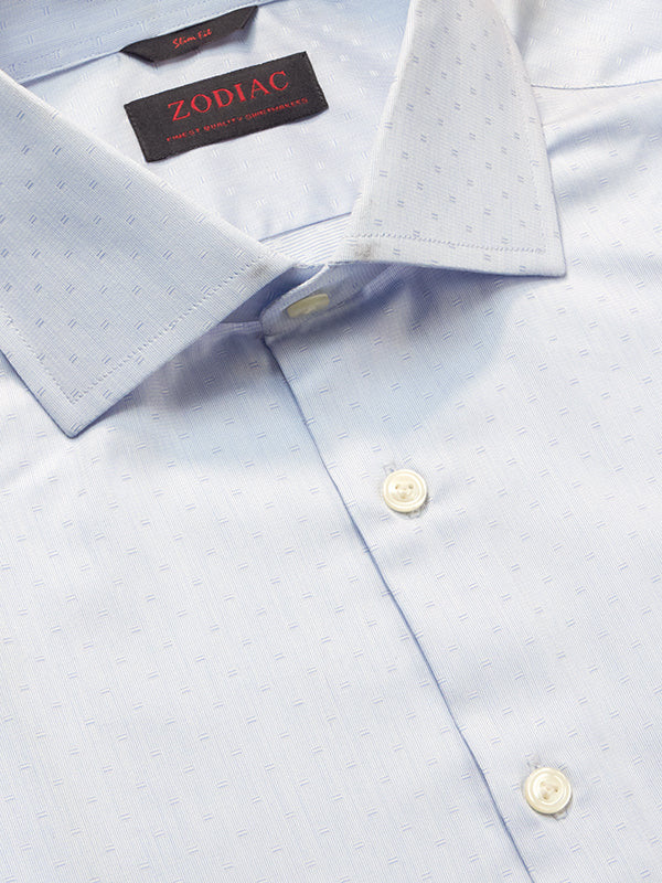 Marchetti Sky Solid Full Sleeve Single Cuff Slim Fit Classic Formal Cotton Shirt