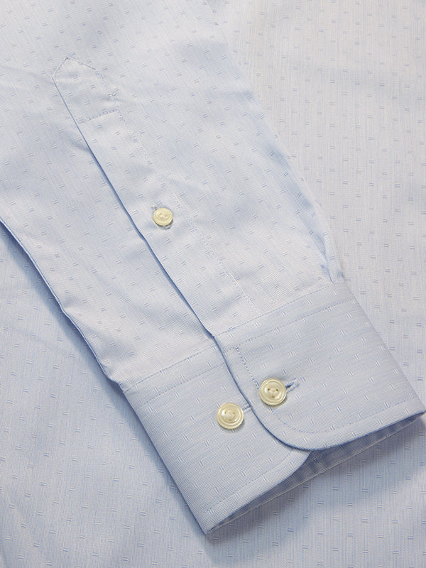 Marchetti Sky Solid Full Sleeve Single Cuff Slim Fit Classic Formal Cotton Shirt