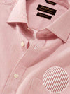 Marchetti Red Striped Full Sleeve Single Cuff Classic Fit Classic Formal Cotton Shirt