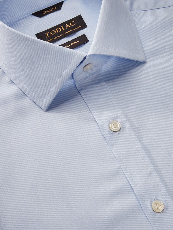 Marchetti Sky Striped Full Sleeve Single Cuff Classic Fit Classic Formal Cotton Shirt