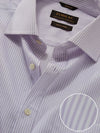 Marchetti Lilac Striped Full Sleeve Single Cuff Classic Fit Classic Formal Cotton Shirt