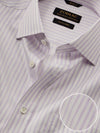 Marchetti Lilac Striped Full Sleeve Single Cuff Classic Fit Classic Formal Cotton Shirt