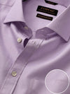 Marinetti Lilac Solid Full Sleeve Single Cuff Classic Fit Classic Formal Two Ply Mercerized Cotton Shirt