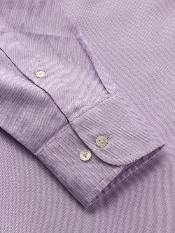 Marinetti Lilac Solid Full Sleeve Single Cuff Classic Fit Classic Formal Two Ply Mercerized Cotton Shirt