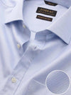 Marinetti Sky Solid Full Sleeve Single Cuff Classic Fit Classic Formal Two Ply Mercerized Cotton Shirt