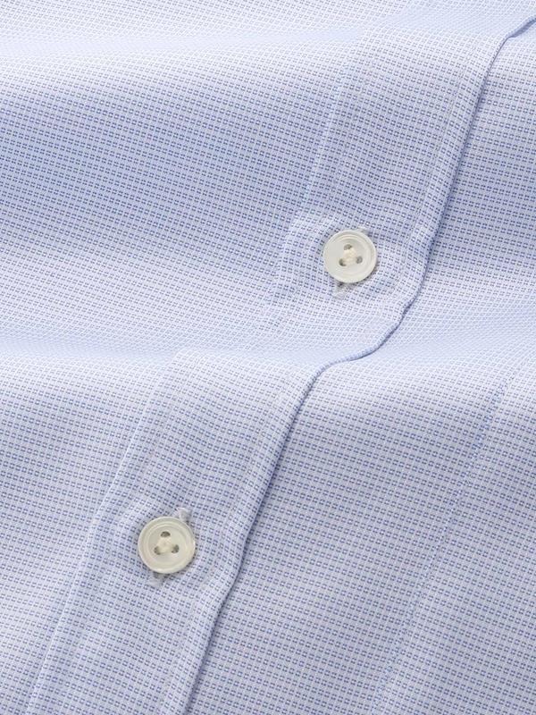Marinetti Sky Solid Full Sleeve Single Cuff Classic Fit Classic Formal Two Ply Mercerized Cotton Shirt