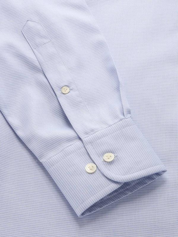 Marinetti Sky Solid Full Sleeve Single Cuff Classic Fit Classic Formal Two Ply Mercerized Cotton Shirt