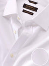Marinetti White Solid Full Sleeve Single Cuff Classic Fit Classic Formal Two Ply Mercerized Cotton Shirt