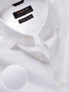Marinetti White Solid Full Sleeve Single Cuff Tailored Fit Classic Formal Two Ply Mercerized Cotton Shirt