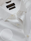 Marinetti White Solid Full Sleeve Single Cuff Tailored Fit Classic Formal Two Ply Mercerized Cotton Shirt