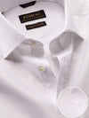 Matera White Solid Full Sleeve Double Cuff Classic Fit Classic Formal Two Ply Mercerized Cotton Shirt