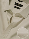 Matera Sand Solid Full Sleeve Single Cuff Classic Fit Classic Formal Two Ply Mercerized Cotton Shirt