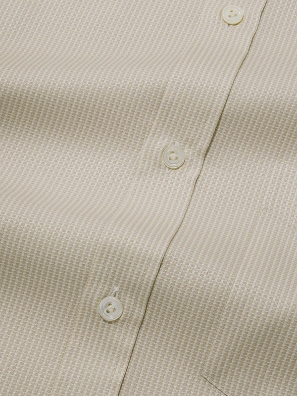 Matera Sand Solid Full Sleeve Single Cuff Classic Fit Classic Formal Two Ply Mercerized Cotton Shirt