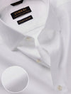 Matera White Solid Full Sleeve Single Cuff Tailored Fit Classic Formal Two Ply Mercerized Cotton Shirt