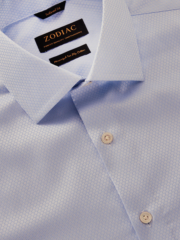 Matera Sky Solid Full Sleeve Single Cuff Tailored Fit Classic Formal Two Ply Mercerized Cotton Without Pocket Shirt