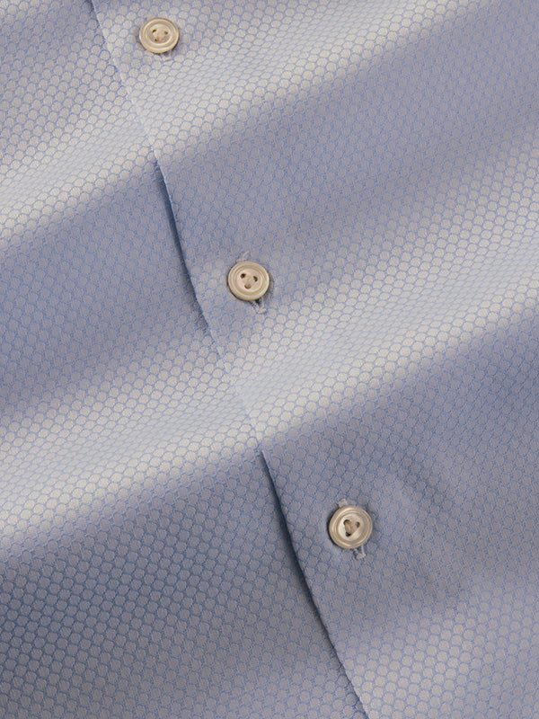 Matera Sky Solid Full Sleeve Single Cuff Tailored Fit Classic Formal Two Ply Mercerized Cotton Without Pocket Shirt