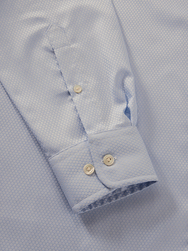 Matera Sky Solid Full Sleeve Single Cuff Tailored Fit Classic Formal Two Ply Mercerized Cotton Without Pocket Shirt