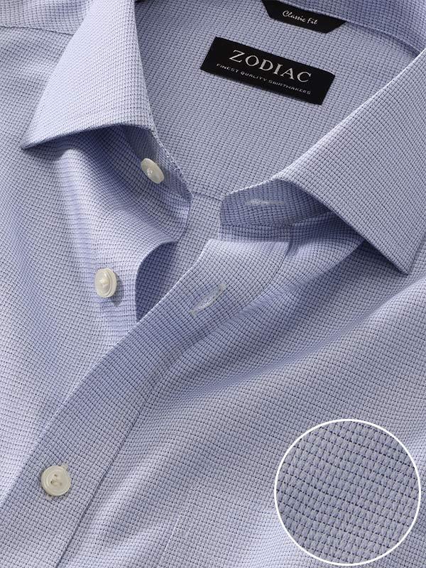 Mazzaro Blue Check Full Sleeve Classic Fit Semi Formal Super Fine Cotton Shirt