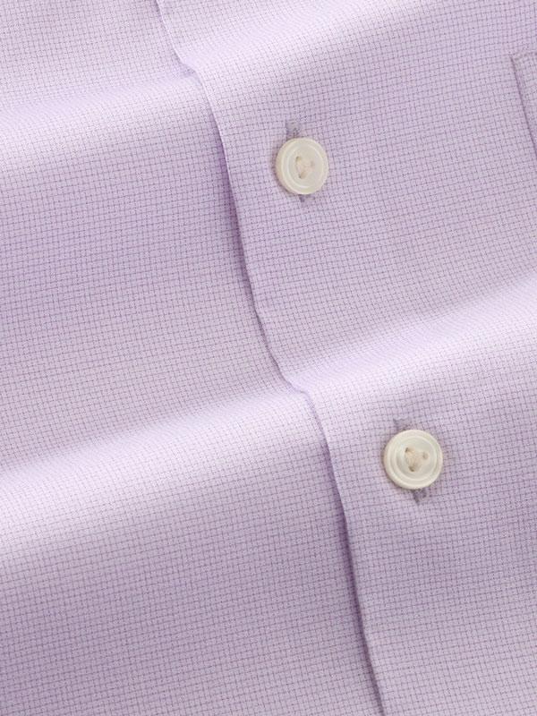 Mazzaro Lilac Check Full Sleeve Single Cuff Tailored Fit Semi Formal Super Fine Cotton Shirt