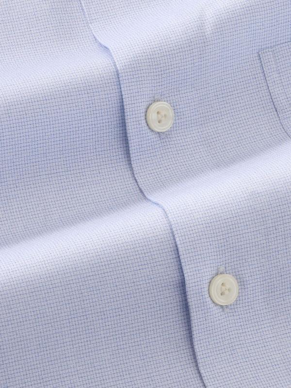 Mazzaro Sky Check Full Sleeve Single Cuff Tailored Fit Semi Formal Super Fine Cotton Shirt