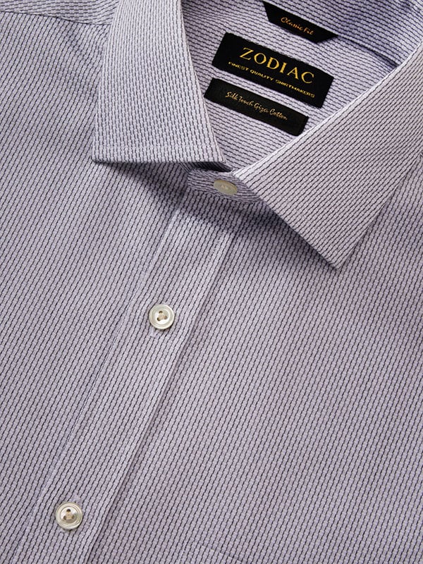 Montefalco Light Grey Solid Full Sleeve Single Cuff Classic Fit Classic Formal Silk Touch Egyptian Giza Cotton Shirt