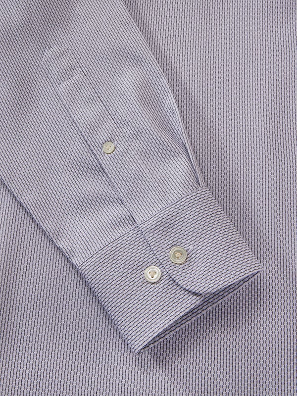 Montefalco Light Grey Solid Full Sleeve Single Cuff Classic Fit Classic Formal Silk Touch Egyptian Giza Cotton Shirt