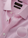 Montefalco Pink Solid Full Sleeve Single Cuff Classic Fit Classic Formal Egyptian Giza Silk Touch Cotton Shirt