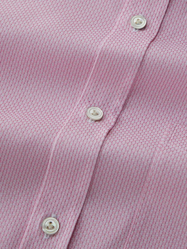 Montefalco Pink Solid Full Sleeve Single Cuff Classic Fit Classic Formal Egyptian Giza Silk Touch Cotton Shirt