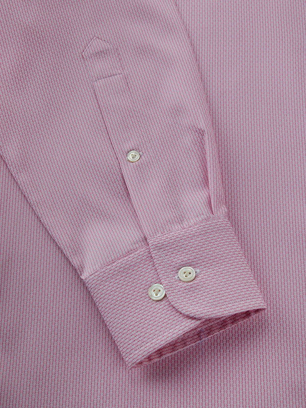 Montefalco Pink Solid Full Sleeve Single Cuff Classic Fit Classic Formal Egyptian Giza Silk Touch Cotton Shirt