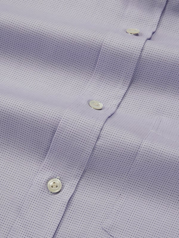 Montefalco Lilac Solid Full Sleeve Single Cuff Classic Fit Classic Formal Silk Touch Egyptian Giza Cotton Shirt