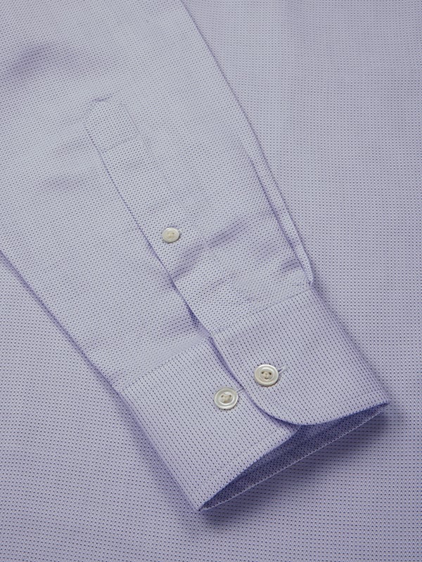 Montefalco Lilac Solid Full Sleeve Single Cuff Classic Fit Classic Formal Silk Touch Egyptian Giza Cotton Shirt