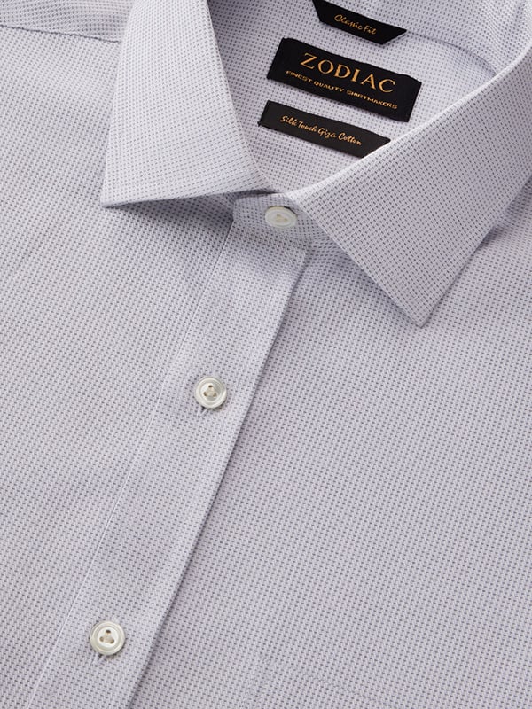 Montefalco Light Grey Solid Full Sleeve Single Cuff Classic Fit Classic Formal Egyptian Giza Silk Touch Cotton Shirt