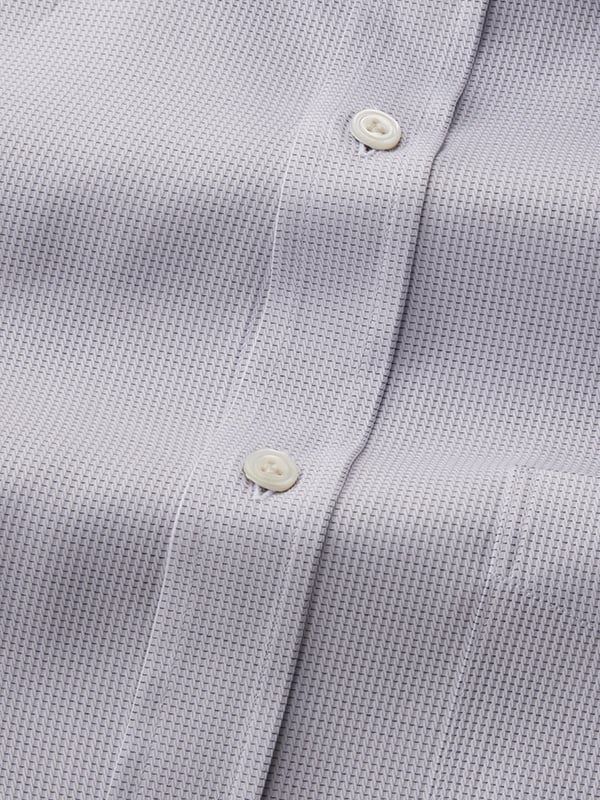 Montefalco Light Grey Solid Full Sleeve Single Cuff Classic Fit Classic Formal Egyptian Giza Silk Touch Cotton Shirt