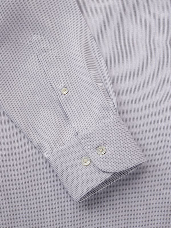 Montefalco Light Grey Solid Full Sleeve Single Cuff Classic Fit Classic Formal Egyptian Giza Silk Touch Cotton Shirt