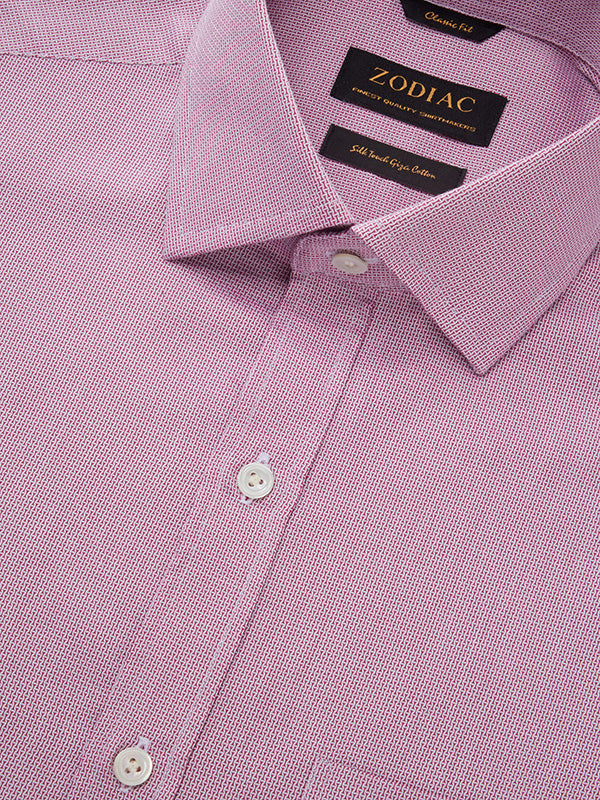 Montefalco Red Solid Full Sleeve Single Cuff Classic Fit Classic Formal Silk Touch Egyptian Giza Cotton Shirt