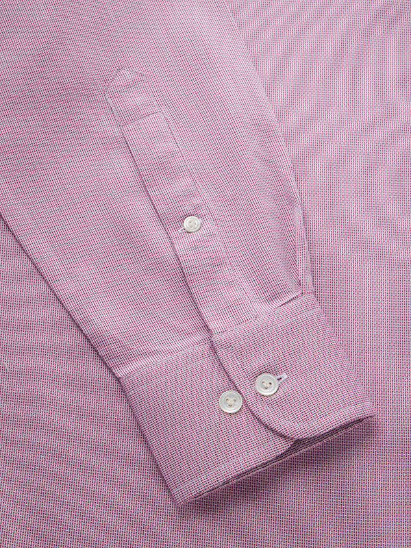 Montefalco Red Solid Full Sleeve Single Cuff Classic Fit Classic Formal Silk Touch Egyptian Giza Cotton Shirt