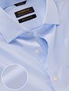 Montefalco Sky Solid Full Sleeve Single Cuff Tailored Fit Classic Formal Silk Touch Egyptian Giza Cotton Shirt