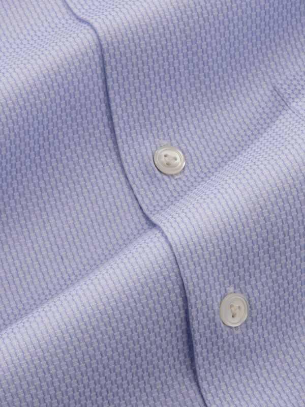 Montefalco Sky Solid Full Sleeve Single Cuff Tailored Fit Classic  Formal Silk Touch Egyptian Giza Cotton Shirt