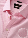 Monteverdi Pink Solid Full Sleeve Single Cuff Classic Fit Classic Formal Two Ply Mercerized Cotton Shirt