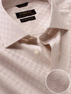 Monteverdi Sand Solid Full Sleeve Single Cuff Classic Fit Classic Formal Two Ply Mercerized Cotton Shirt