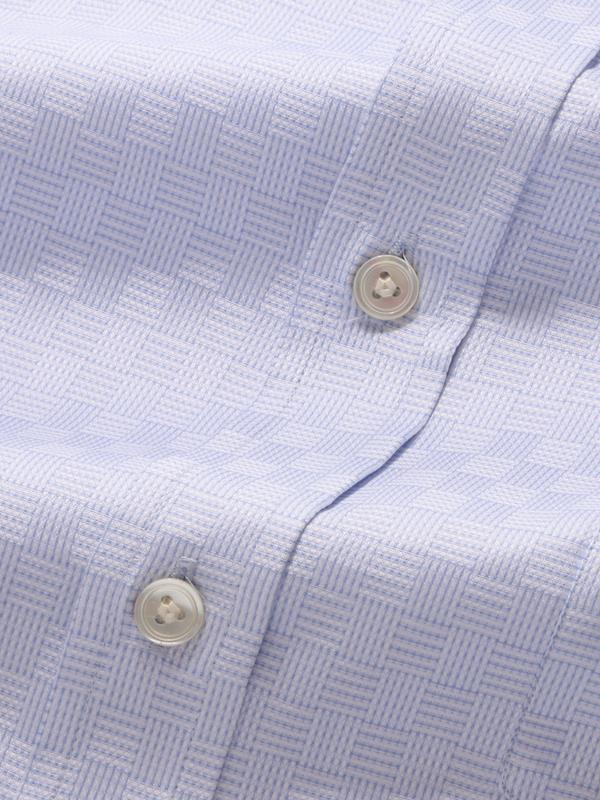 Monteverdi Sky Solid Full Sleeve Single Cuff Classic Fit Classic Formal Two Ply Mercerized Cotton Shirt