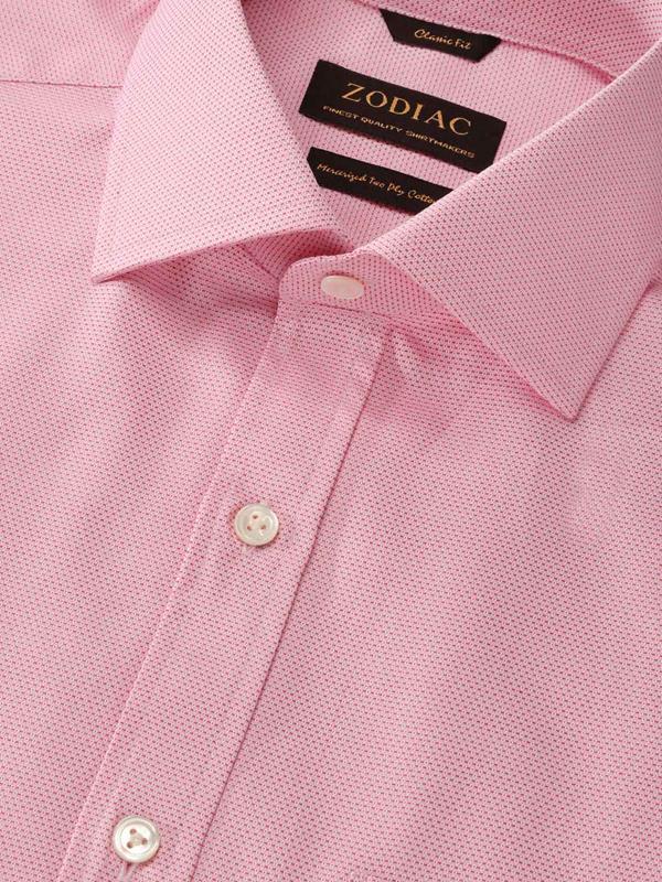 Monteverdi Red Solid Full Sleeve Single Cuff Classic Fit Classic Formal Two Ply Mercerized Cotton Shirt