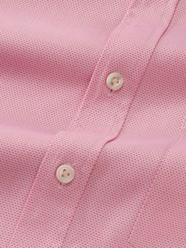Monteverdi Red Solid Full Sleeve Single Cuff Classic Fit Classic Formal Two Ply Mercerized Cotton Shirt