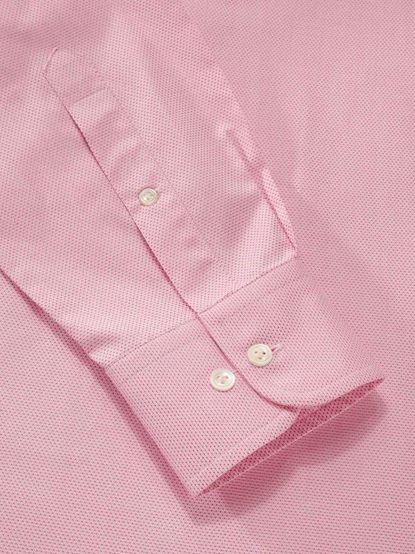 Monteverdi Red Solid Full Sleeve Single Cuff Classic Fit Classic Formal Two Ply Mercerized Cotton Shirt